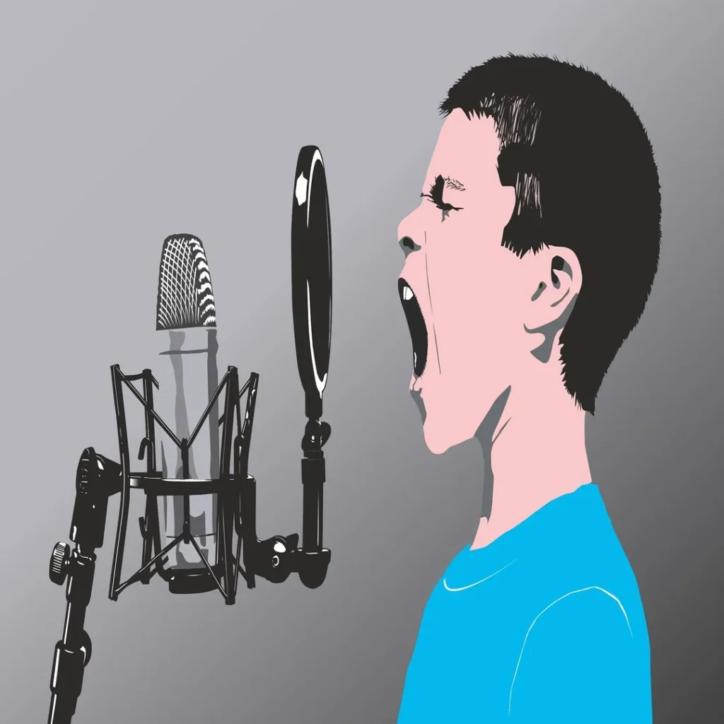 voice screening display image for decorative purposes