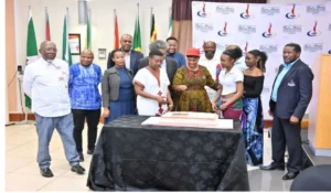 Celebrating African Renaissance with a cake cutting ceremony
