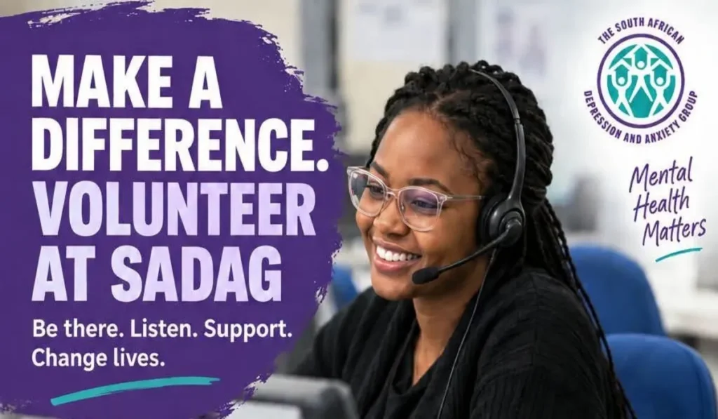 SADAG feature image poster for volunteer intake
