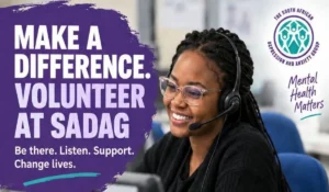 SADAG feature image poster for volunteer intake