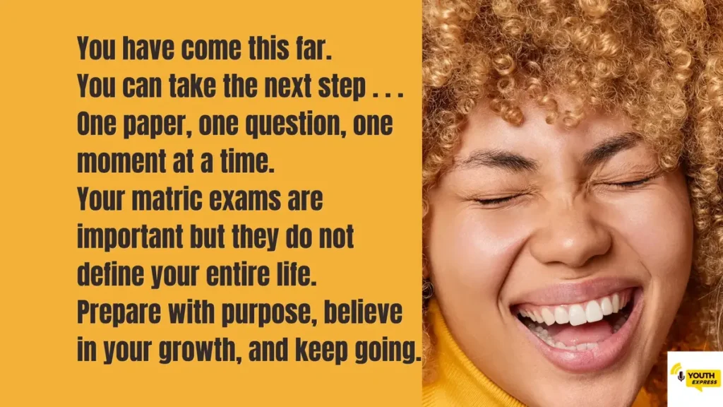 exam feature image with a message to young people