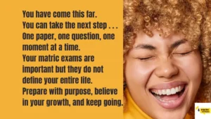 exam feature image with a message to young people